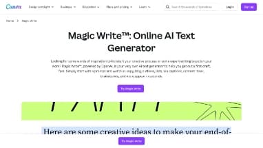 Нейросеть Magic Write - Генерация текста,Дизайн,Маркетинг