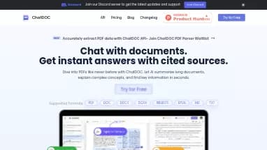 Нейросеть ChatDOC - Образование,Таблицы и PDF,Суммаризация текста,Продуктивность