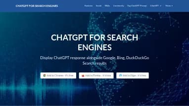 Нейросеть ChatGPT For Search Engines - Расширения ChatGPT,Продуктивность,Поисковые системы