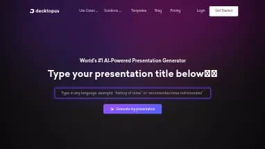Нейросеть Decktopus - Презентации
