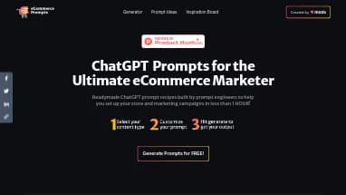 Нейросеть ECommerce Prompt Generator - Маркетинг,Расширения ChatGPT,Промпты