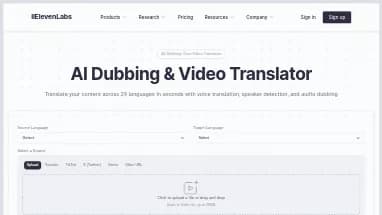 Нейросеть AI Dubbing by ElevenLabs - Редактирование аудио,Перевод
