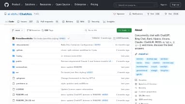 Нейросеть ChatALL - Полезные ИИ,Чат-бот,Open Source,Модель LLM