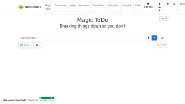 Нейросеть Goblin Tools - Ассистивные технологии