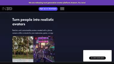 Нейросеть In3D - Аватары и цифровые 3D персонажи