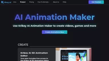 Нейросеть Krikey AI - 3D и анимация,Аватары и цифровые 3D персонажи