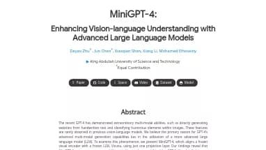 Нейросеть Minigpt-4 - Open Source,Модель LLM
