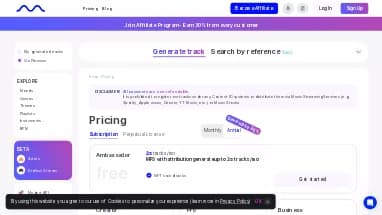 Нейросеть Mubert AI - Музыка