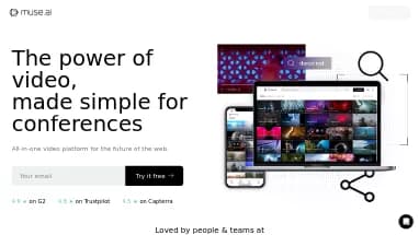 Нейросеть Muse.ai - Транскрибация аудио и видео,Продуктивность,Образование,Маркетинг