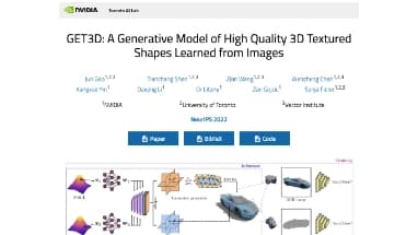 Нейросеть Get3D Nvidia - 3D и анимация