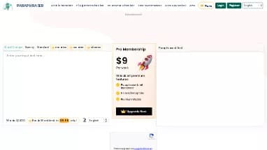 Нейросеть Paraphraser.io - Копирайтинг,Суммаризация текста,Продуктивность,Образование