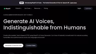 Нейросеть Play HT - Генерация голоса