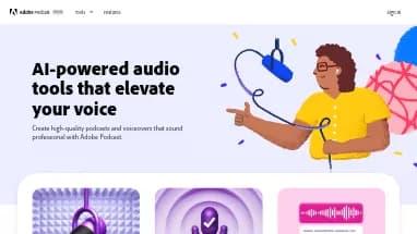 Нейросеть Adobe Podcast - Редактирование аудио,Образование,Транскрибация аудио и видео,Продуктивность