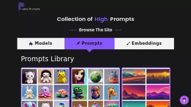 Нейросеть Public Prompts - Промпты