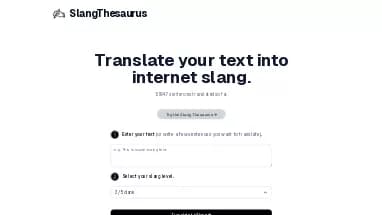 Нейросеть Slang Thesaurus - Развлечения