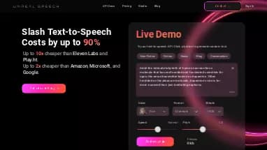 Нейросеть Unreal Speech - Генерация голоса,Наука и исследования