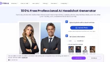 Нейросеть Vidnoz Headshot Generator - Генерация изображений