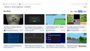 Нейросеть Websim AI - Игры,No Code/Low Code,Дизайн
