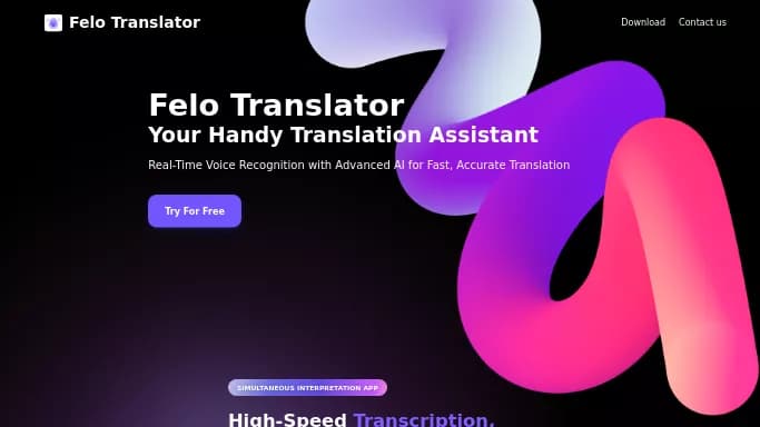 Felo Translator — бесплатная нейросеть для перевода. Бесплатная версия с ограниченным функционалом, есть платные тарифы.