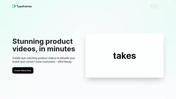 Typeframes — платная нейросеть для создания видео. Бесплатная версия с ограниченным функционалом, есть платные тарифы.