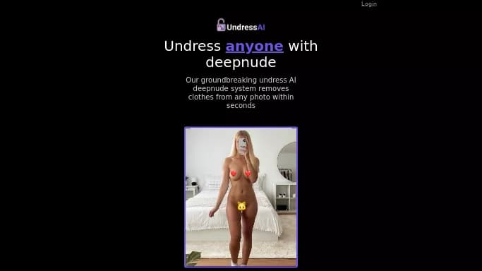Undress AI — бесплатная нейросеть для раздевания девушек (18+). Бесплатная версия с ограниченным функционалом, есть платные тарифы.