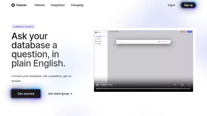 Channel AI — бесплатная нейросеть для разработки программного обеспечения. Бесплатная версия с ограниченным функционалом, есть платные тарифы.