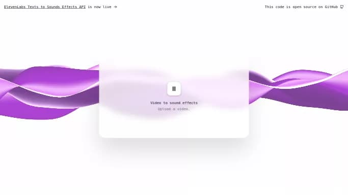 Video to Sounds Effects — бесплатная нейросеть для редактирования аудио, для редактирования видео.