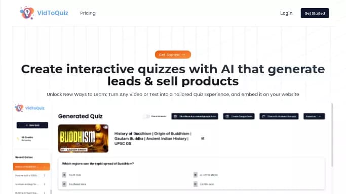 VidToQuiz — бесплатная нейросеть для помощи в образовании, для транскрибации аудио и видео, для повышения продуктивности. Бесплатная версия с ограниченным функционалом, есть платные тарифы.