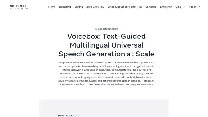 Voicebox by Meta — бесплатная нейросеть undefined.