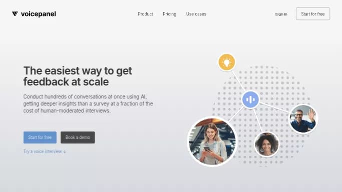 Voicepanel — платная нейросеть для маркетинга. Бесплатная версия с ограниченным функционалом, есть платные тарифы.