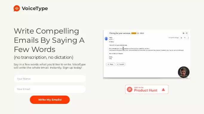 VoiceType — платная нейросеть для работы с электронной почтой.