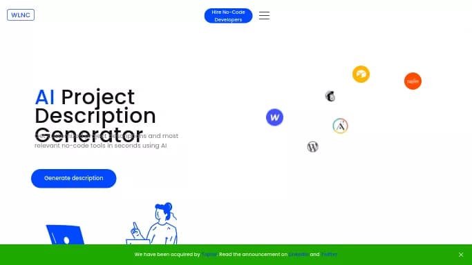 Project Description Generator — бесплатная нейросеть для no Code/Low Code разработки.