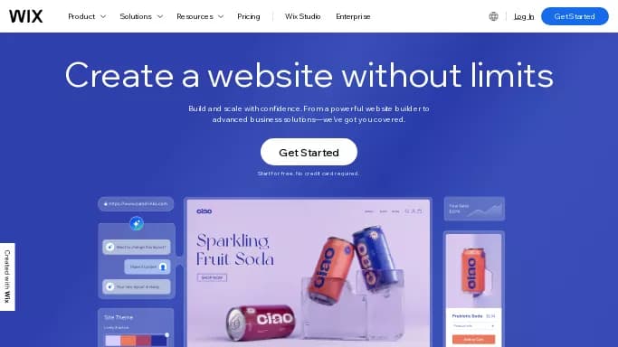 Wix ADI — бесплатная нейросеть для no Code/Low Code разработки. Бесплатная версия с ограниченным функционалом, есть платные тарифы.