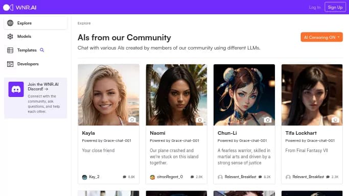 WNR.AI — бесплатная нейросеть для генерации промптов.