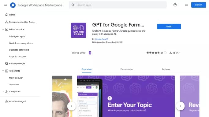 GPT For Google Forms — бесплатная нейросеть для таблиц и PDF. Бесплатная версия с ограниченным функционалом, есть платные тарифы.