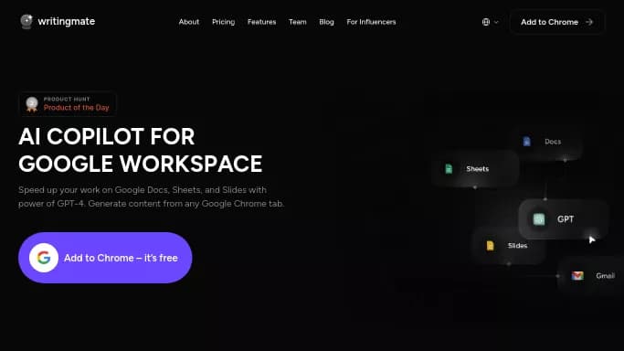 Writingmate AI — платная нейросеть , расширения ChatGPT, для таблиц и PDF. Бесплатная версия с ограниченным функционалом, есть платные тарифы.