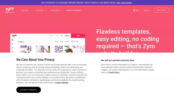 Zyro AI — платная нейросеть . Бесплатная версия с ограниченным функционалом, есть платные тарифы.