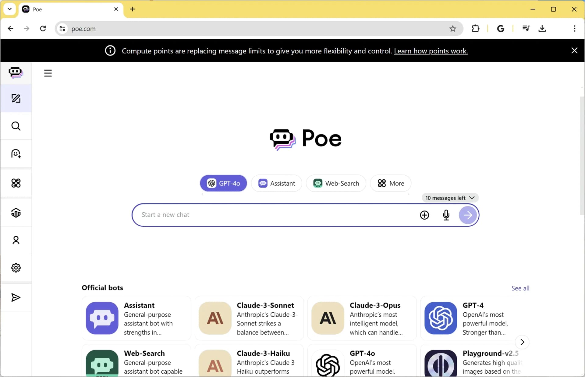 5 БЕСПЛАТНЫХ способов попробовать новую модель GPT-4o от OpenAI. Poe.com
