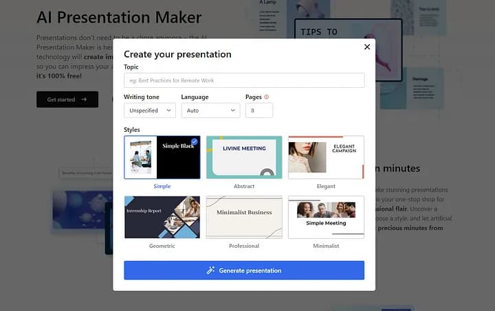 Wepik - нейросеть для создания презентаций