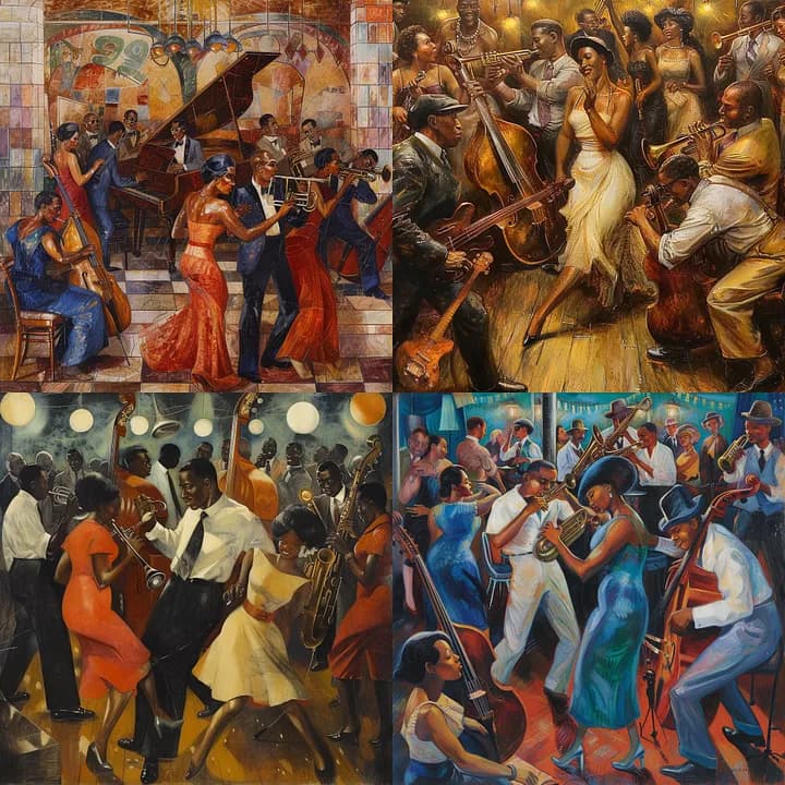 Гарлемский ренессанс. Изображение, созданное нейросетью Midjourney V6