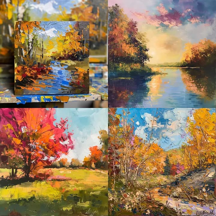 Неоимпрессионизм. Изображение, созданное нейросетью Midjourney V6