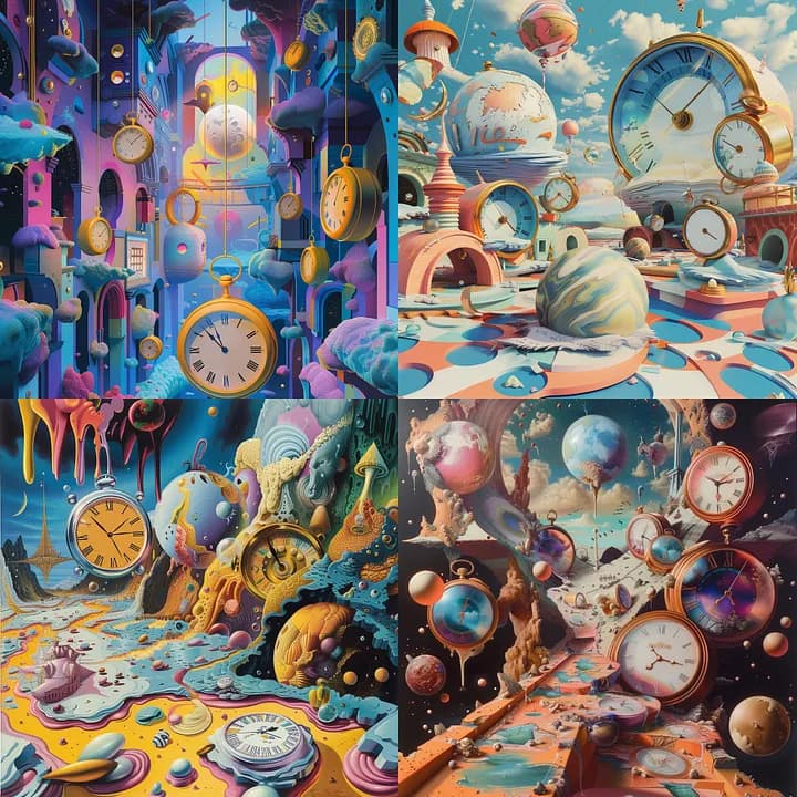 Психоделический сюрреализм. Изображение, созданное нейросетью Midjourney V6