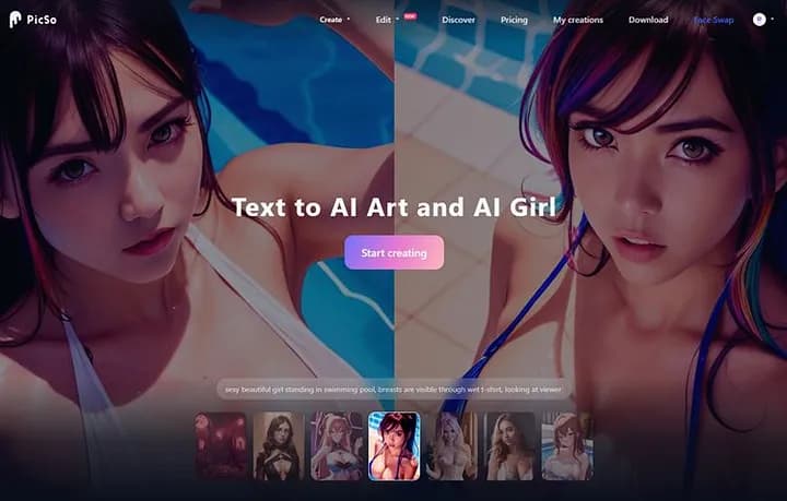 Picso — бесплатная нейросеть, чтобы "раздеть" девушку