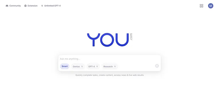 You.com — нейросеть и поиск. Персонализированный поиск с использованием искусственного интеллекта